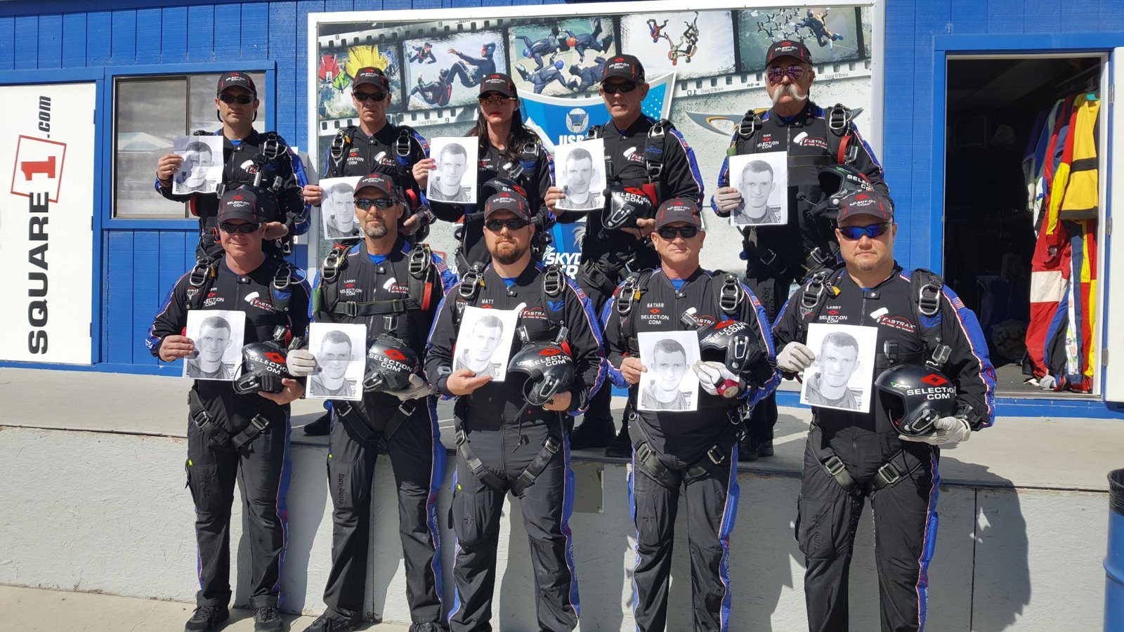 The ten-way team — pre-jump